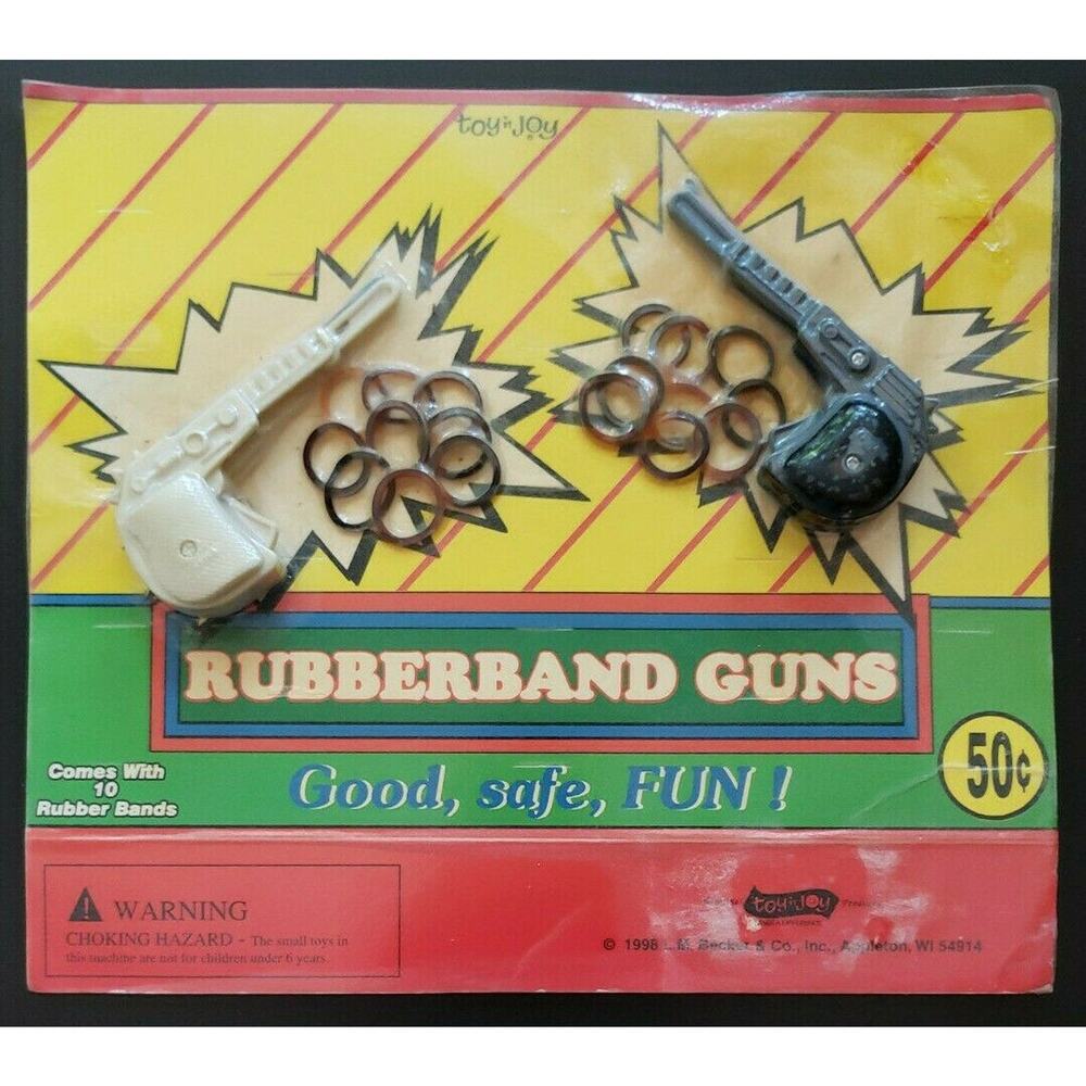 Vintage Rubberband Guns Gumball Vending Machine Charms Header Display Card #332
